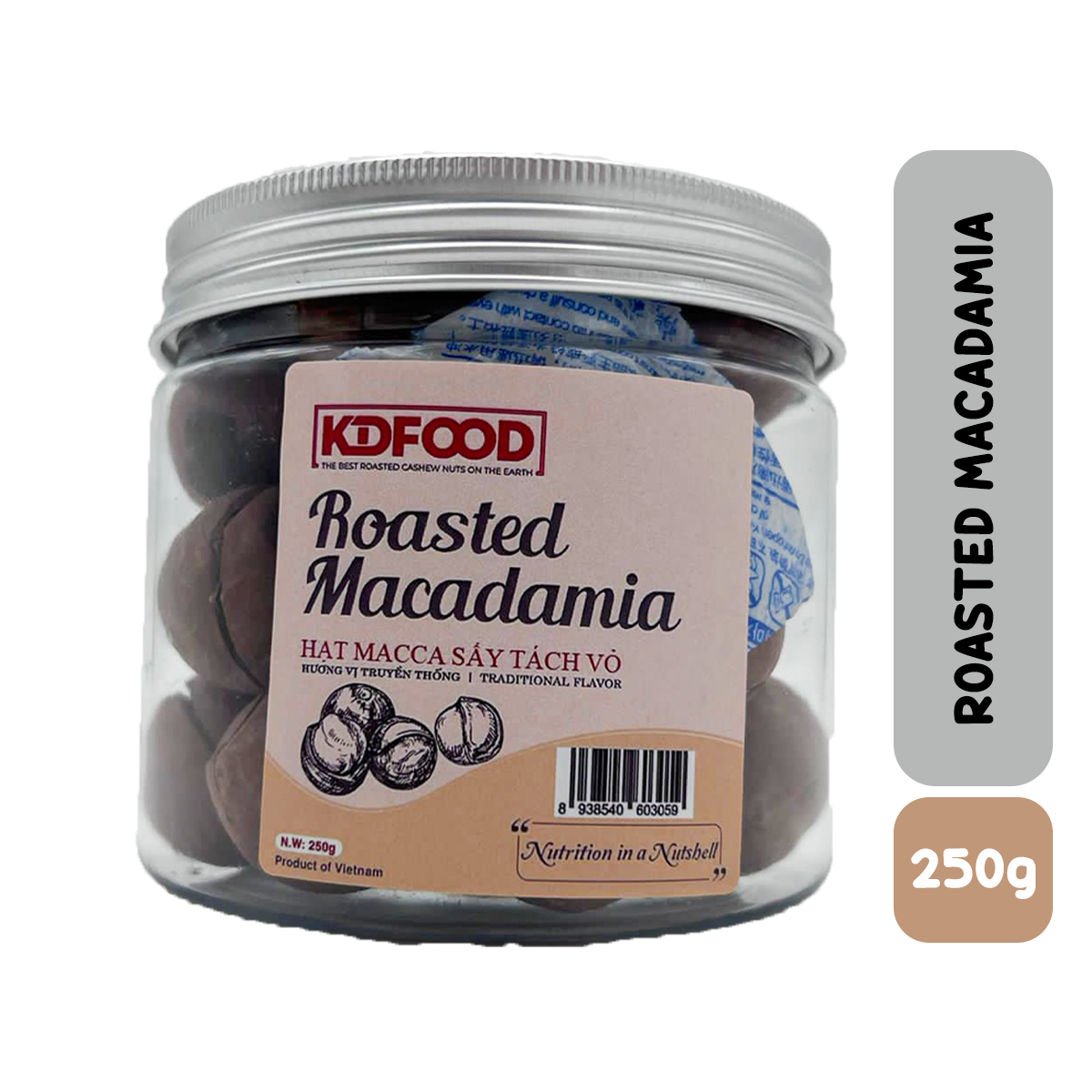 KDFOOD Vietnam Premium Roasted Macadamia 500G - JoonaCare.Shop